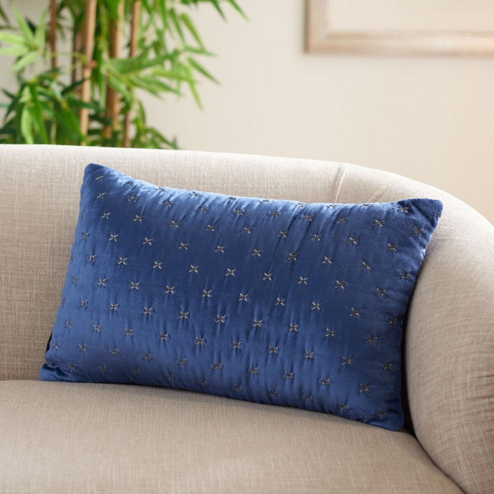 Safavieh Deana Pillow, Royal Blue, 20"x12"