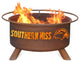 Customizable NCAA Logo Fire Pit, Rust Patina, Southern Mississippi