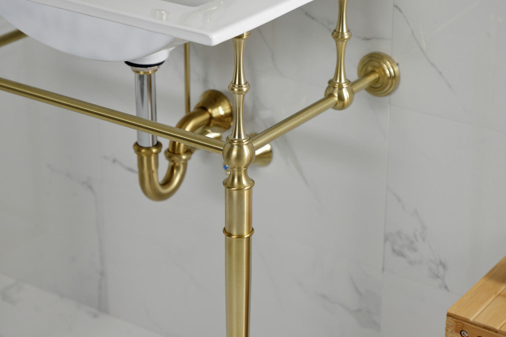 Fauceture KVPB24187W8BB 24" Console Sink, Legs, 8", 3 Hole