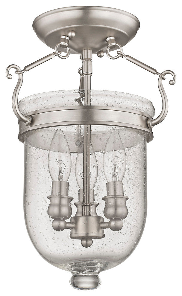 Jefferson Ceiling Mount, Brushed Nickel