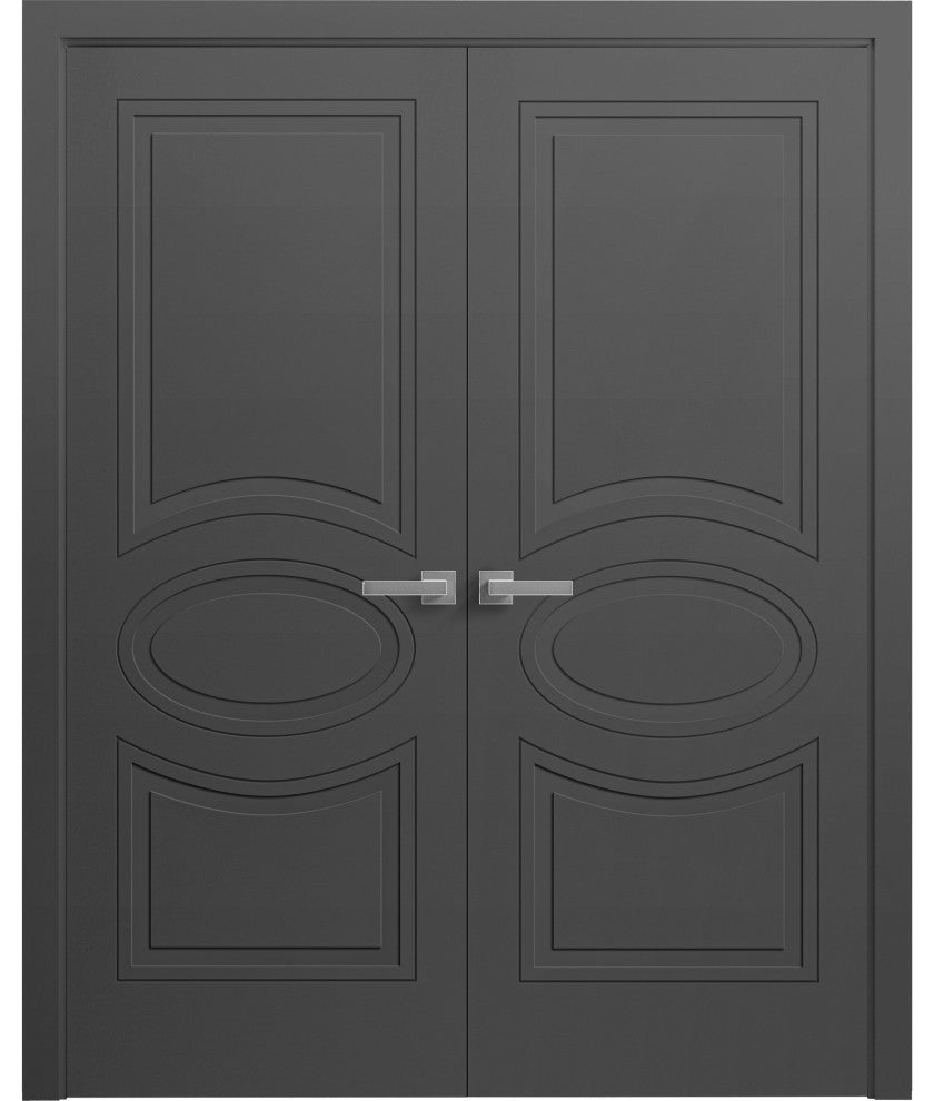 Interior Solid French Double Doors 64x80"