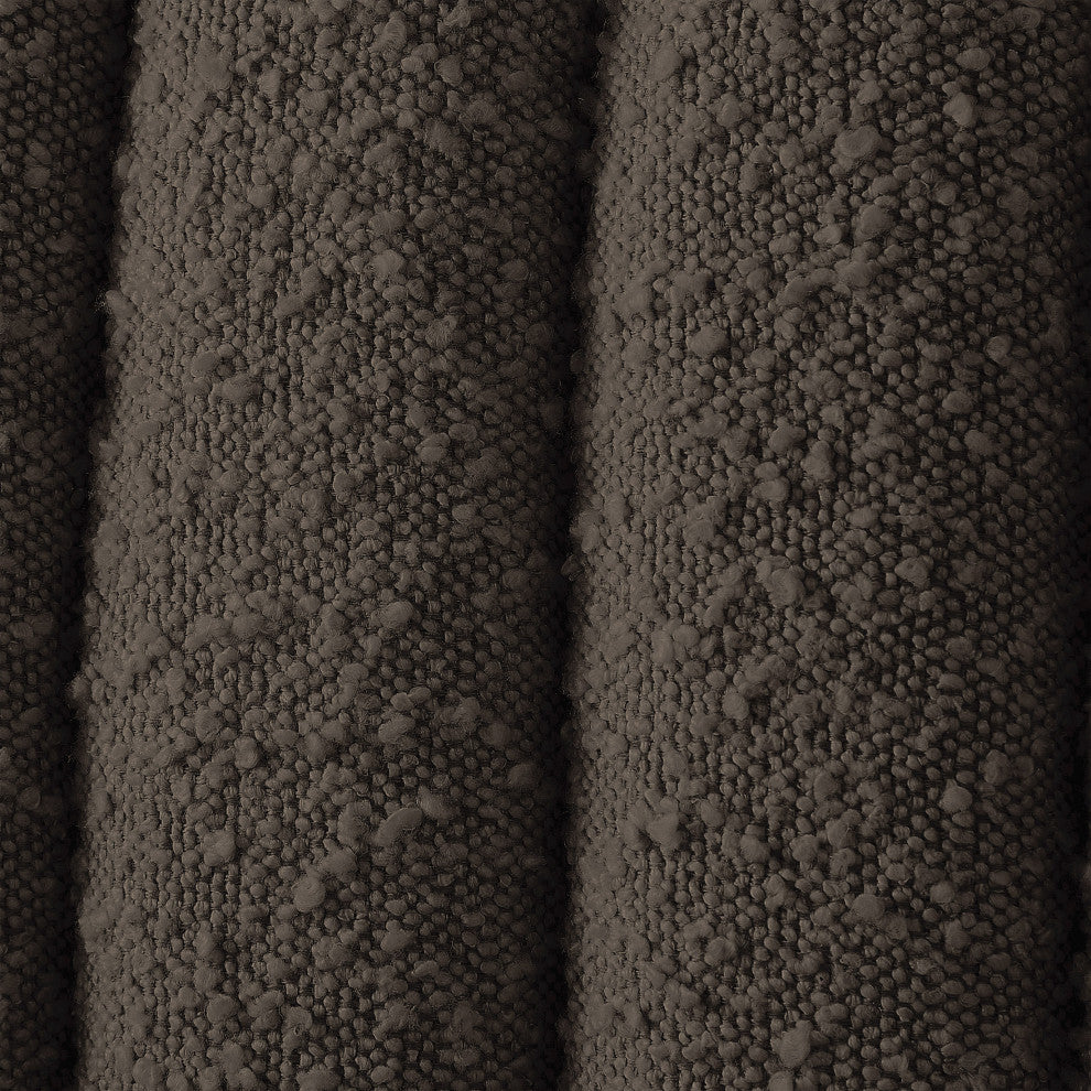 Nash Boucle Fabric Upholstered Bed, Brown, Twin
