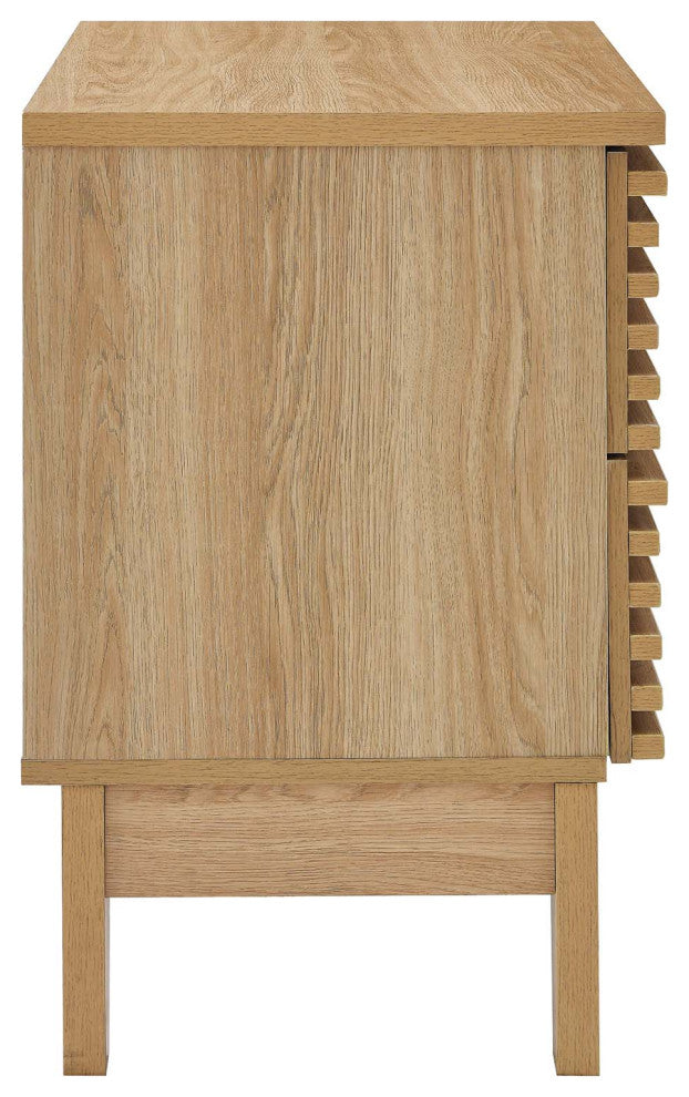 Render Two-Drawer Nightstand, Oak
