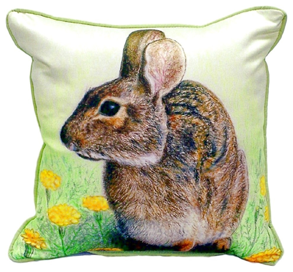 Rabbit Extra Large Zippered Pillow 22x22