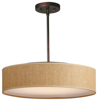 Maxim 10226 Prime 20"W LED Pendant - Grass Cloth / Oil Rubbed Bronze