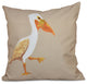 Pelican March, Animal Print Pillow, Taupe And Beige, 26"x26"