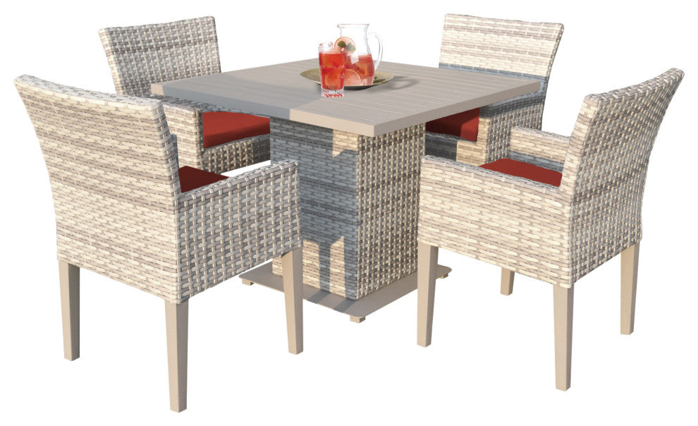 Fairmont Square Dining Table with 4 Chairs, Terracotta