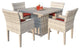 Fairmont Square Dining Table with 4 Chairs, Terracotta
