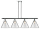 Innovations 916-4I-PC-G42-L Cone 12" 4 Light Island Light, Polished Chrome