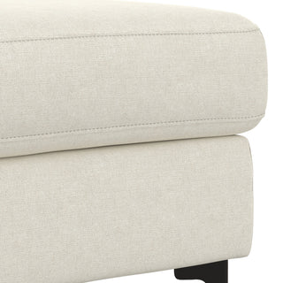Ava Large Rectangular Ottoman in Tightly Woven Performance Fabric , Assembled