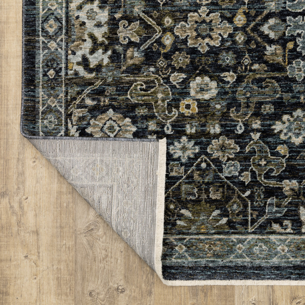 Augustus Inspirations Blue/ Light Blue Indoor Area Rug, Blue, 2'3"x7'6"