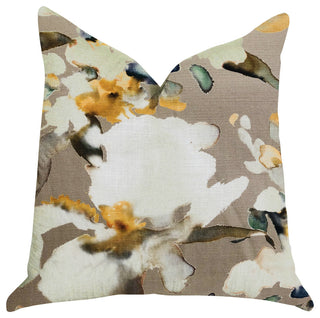 Maya De Aqua Floral Multi Color Luxury Throw Pillow, 12"x25"
