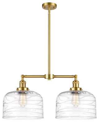 Innovations Bell 2-Light Island Light 209-SG-G713-L, Satin Gold