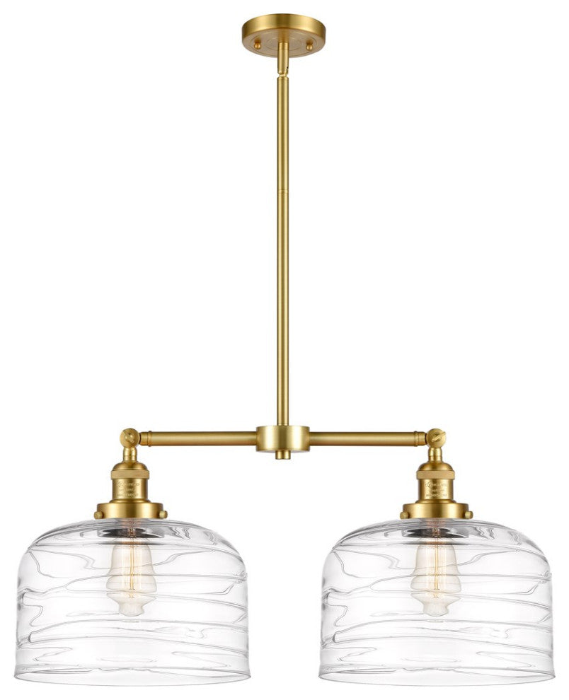 Innovations Bell 2-Light Island Light 209-SG-G713-L, Satin Gold