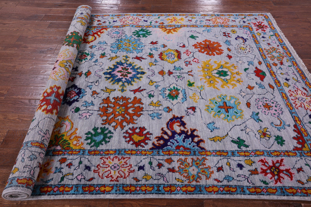6' 0" X 8' 11" Turkish Oushak Handmade Wool Rug - Q13398