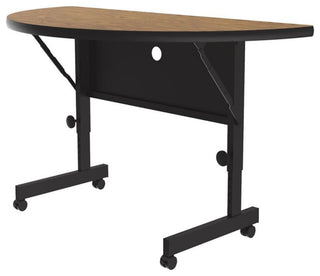 Correll 24"W x 48"D Deluxe High Pressure Top Flip Top Table in Medium Oak
