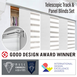 Fidel 12-Panel Track Extendable Vertical Blinds 140-260"W