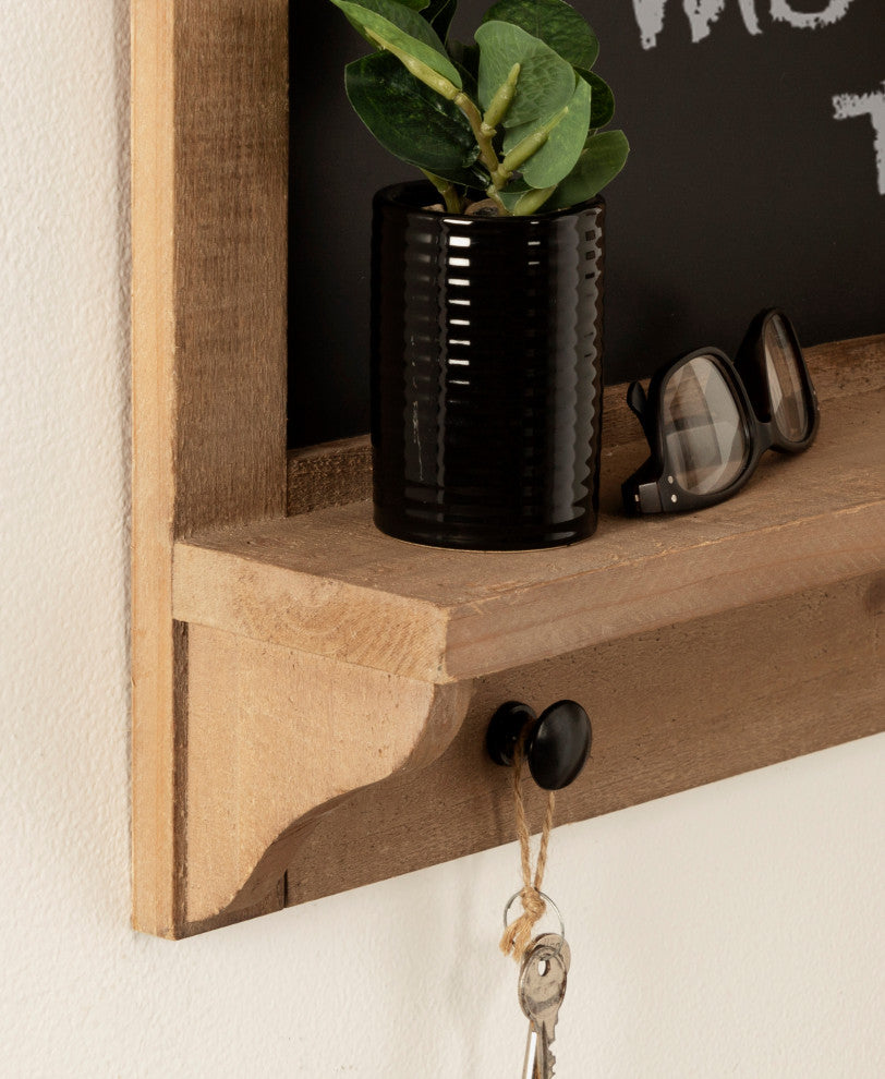 Cates Magnetic Wall Organizer with Pockets, Rustic Brown 30x28