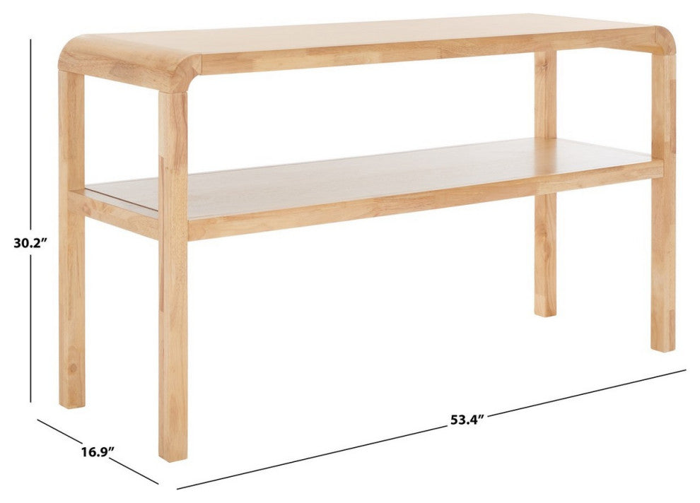 Safavieh Omara 2 Tier Console Table, Natural