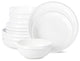 Stone Lain Verso Porcelain 12-Piece Dinnerware Set, White