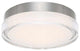 Dot 15" LED Round Flush Mount 3000K, Stainless Steel