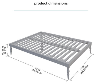 Rhonda Platform Bed, Whitewash, King