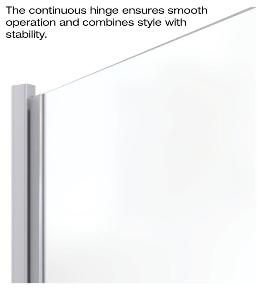 Basco INFN00A3376XP Infinity 76"H x 33"W Hinged Framed Shower - Chrome
