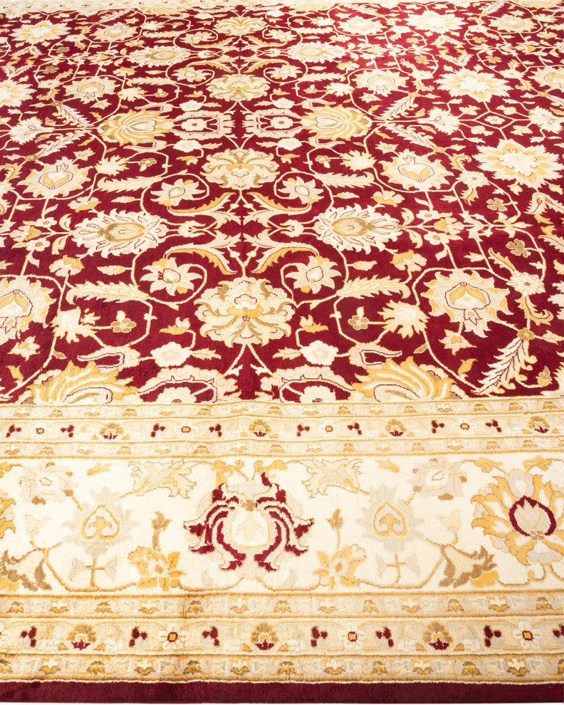 Mogul, One-of-a-Kind Hand-Knotted Area Rug  - Red , 12' 2" x 15' 3"