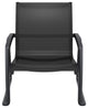 Pacific Club Arm Chair Frame Black Sling Set of 2, Black-Black