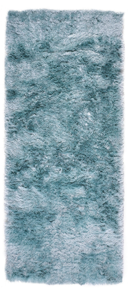 Weave & Wander Armada Plush Shag Rug, Light Aqua, 2'6"x6'