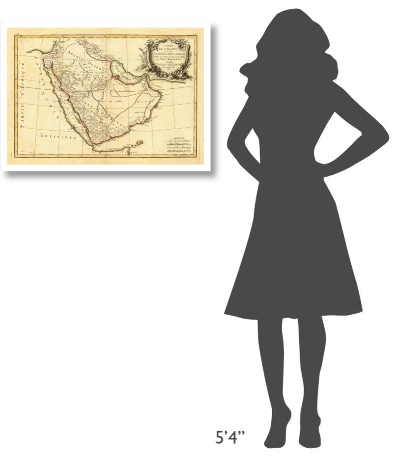 "Arabie, 1785" Digital Paper Print by Rigobert Bonne, 32"x23"