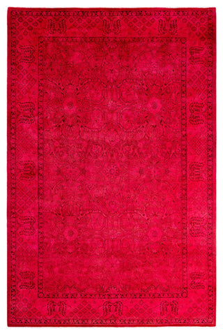 Overdyed, One-of-a-Kind Hand-Knotted Area Rug Pink, 6'2"x9'2"