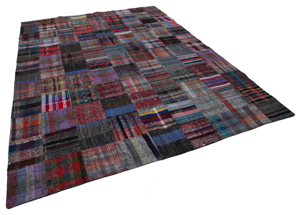 Rug N Carpet - Handmade Oriental 8' 6'' x 11' 7'' Unique Patchwork Kilim Rug