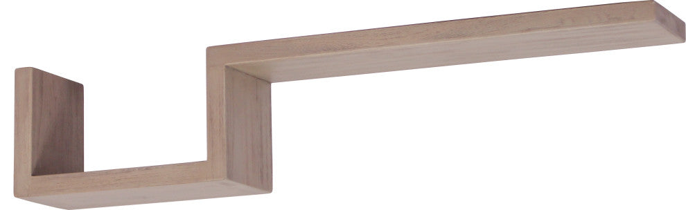 Moa-Elite Contemporary Gray Teak Wall Shelf