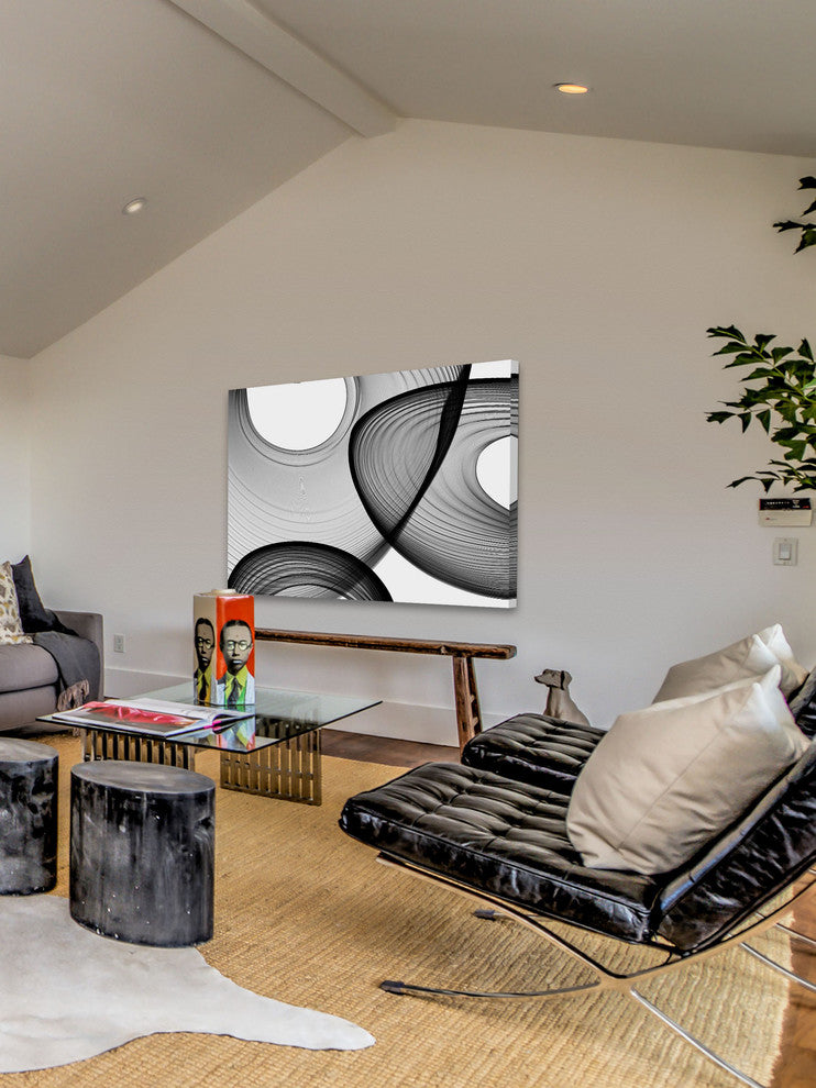 "Abstract Black and White 21-46-51" Print on Canvas by Irena Orlov