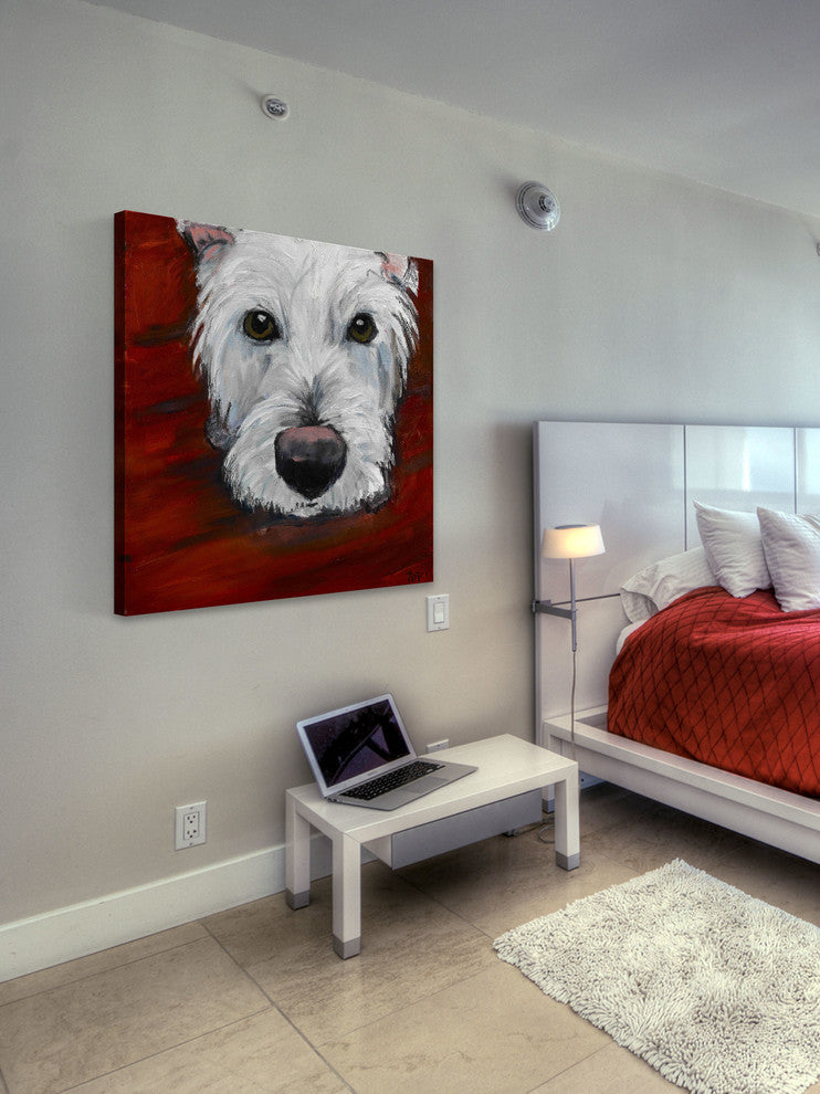 "Red Dash" Painting Print on Canvas by Tori Campisi