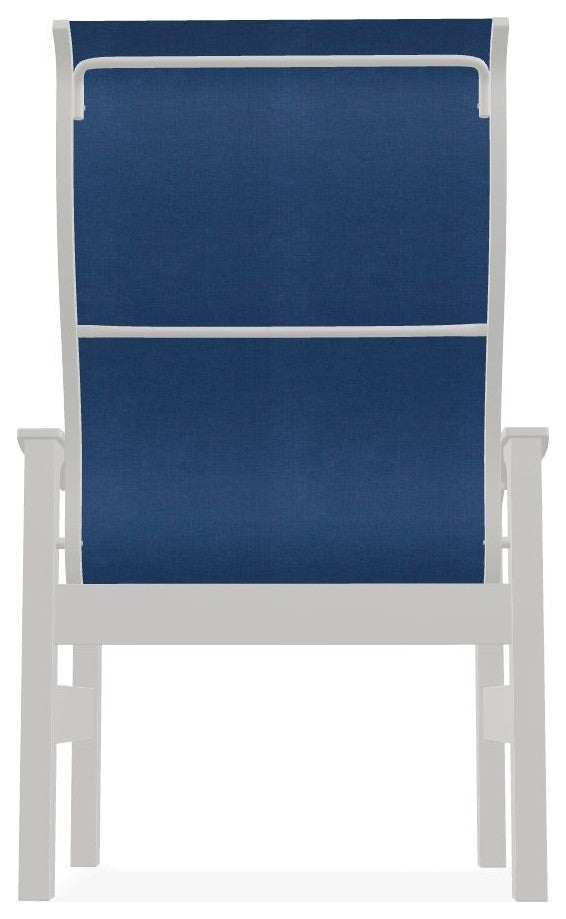Leeward Sling Outdoor Armchair, Cobalt/Snow