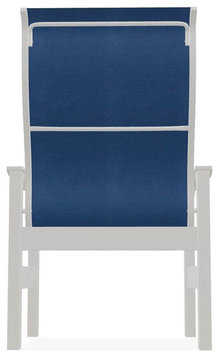 Leeward Sling Outdoor Armchair, Cobalt/Snow