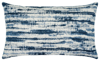 Linear Indigo Lumbar Indoor/Outdoor Performance Pillow, 12"x20"