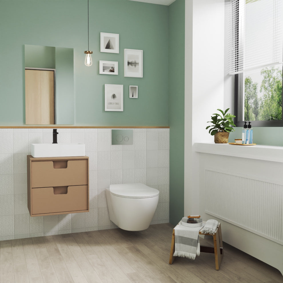 In-Wall Toilet Combo Set, Wall Hung Toilet Wall Hung Tank and Carrier System