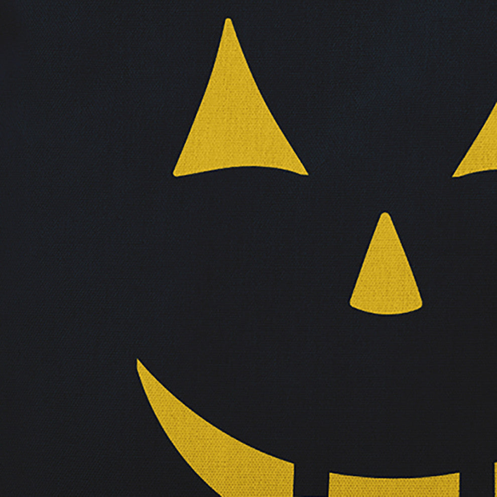 Halloween JackoLantern Indoor/Outdoor Throw Pillow, Black, 20"x20"