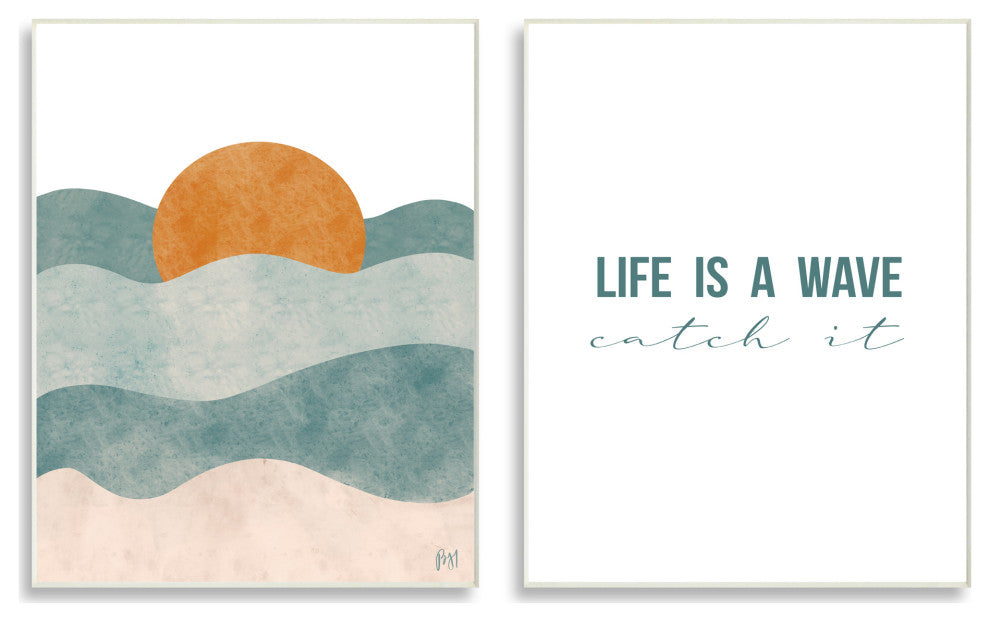 Life's A Wave Abstract Summer Sunrise Beach,10 x 15