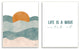Life's A Wave Abstract Summer Sunrise Beach,10 x 15