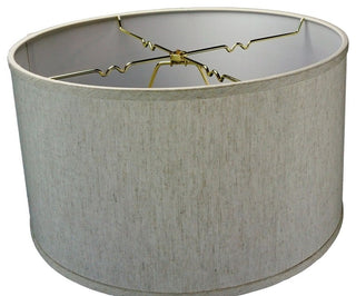 Shallow Drum Lampshade 18"x18"x10", Textured Oatmeal