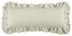 Washed Linen Ruffled Lumbar Pillow, 14" x 36", Light Tan, 1PC