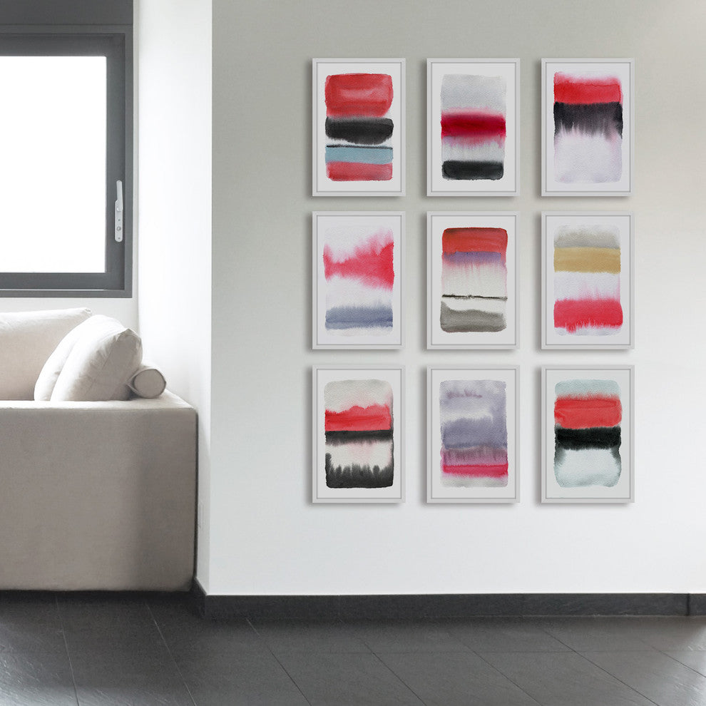 Red and White Polyptych, 48x72