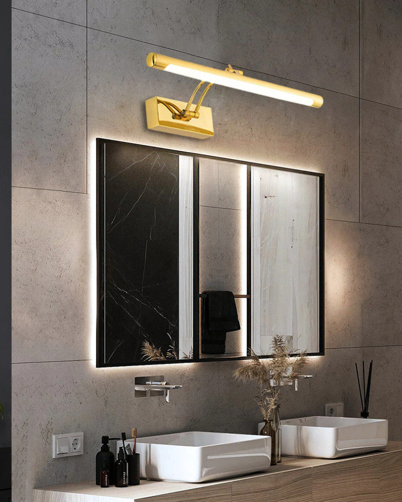 Figueres | Gold/Chrome Modern Wall Mirror Lamp, Gold, 30