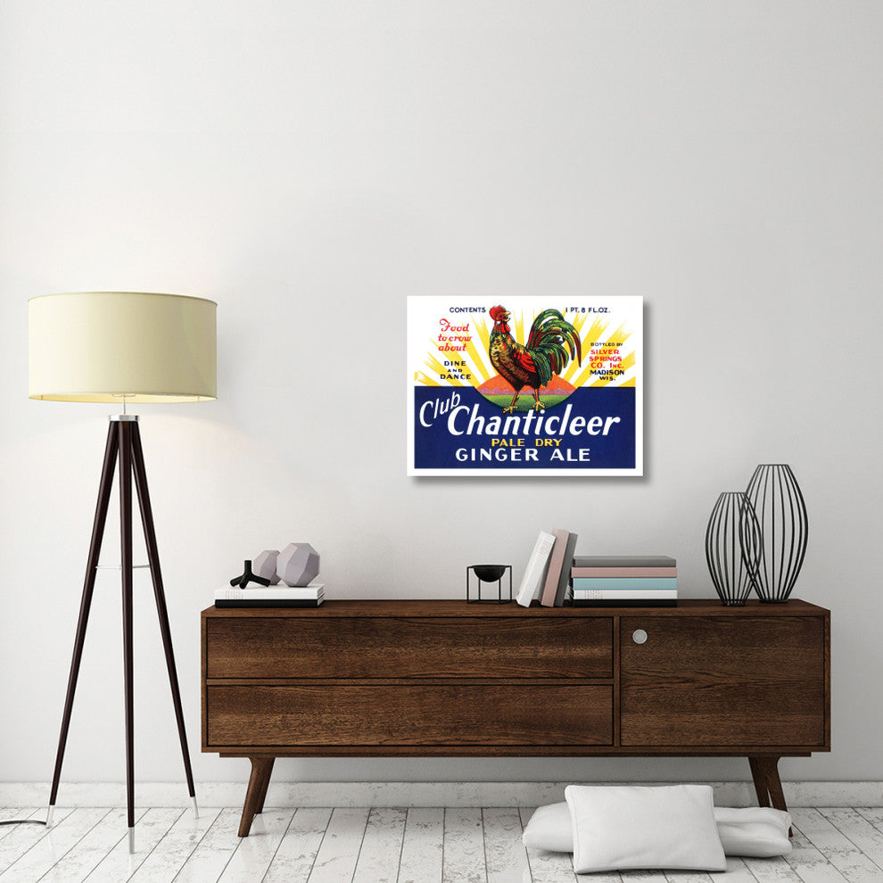 "Club Chanticleer Pale Dry Ginger Ale" Print by Vintage Booze Labels, 32"x25"