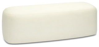 Graceland Cream Faux Mohair Bench