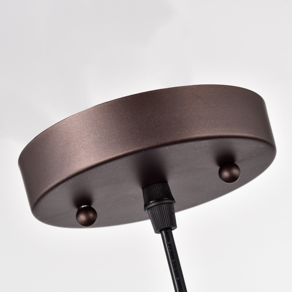 Ironclad Industrial 1 Light Oil Rubbed Bronze Mini Pendant Ceiling Fixture 6" W